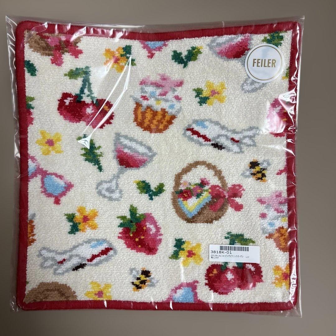 FEILER × JAL ピクニックガーデン ハンカチ&ティッシュポーチ