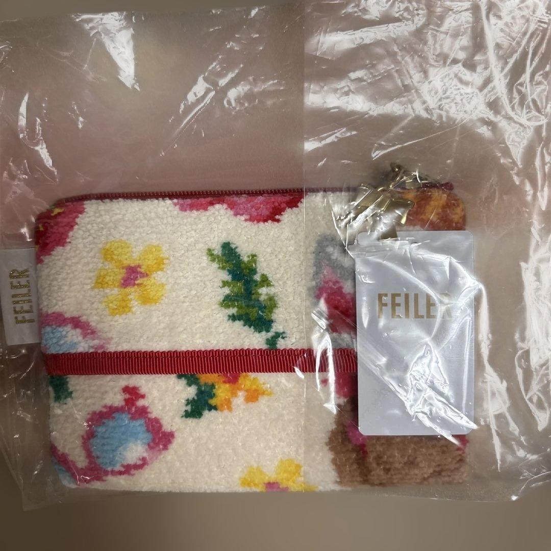 FEILER × JAL ピクニックガーデン ハンカチ&ティッシュポーチ