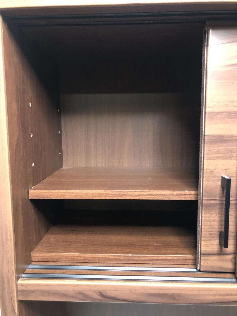 美品 食器棚 幅90cm キッチンボード コンセント付 88106-2-01