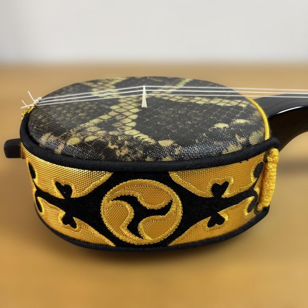 【状態良好】沖縄三線 三味線 人工皮張り　革　蛇　ヘビ　へび　初心者　本体のみ