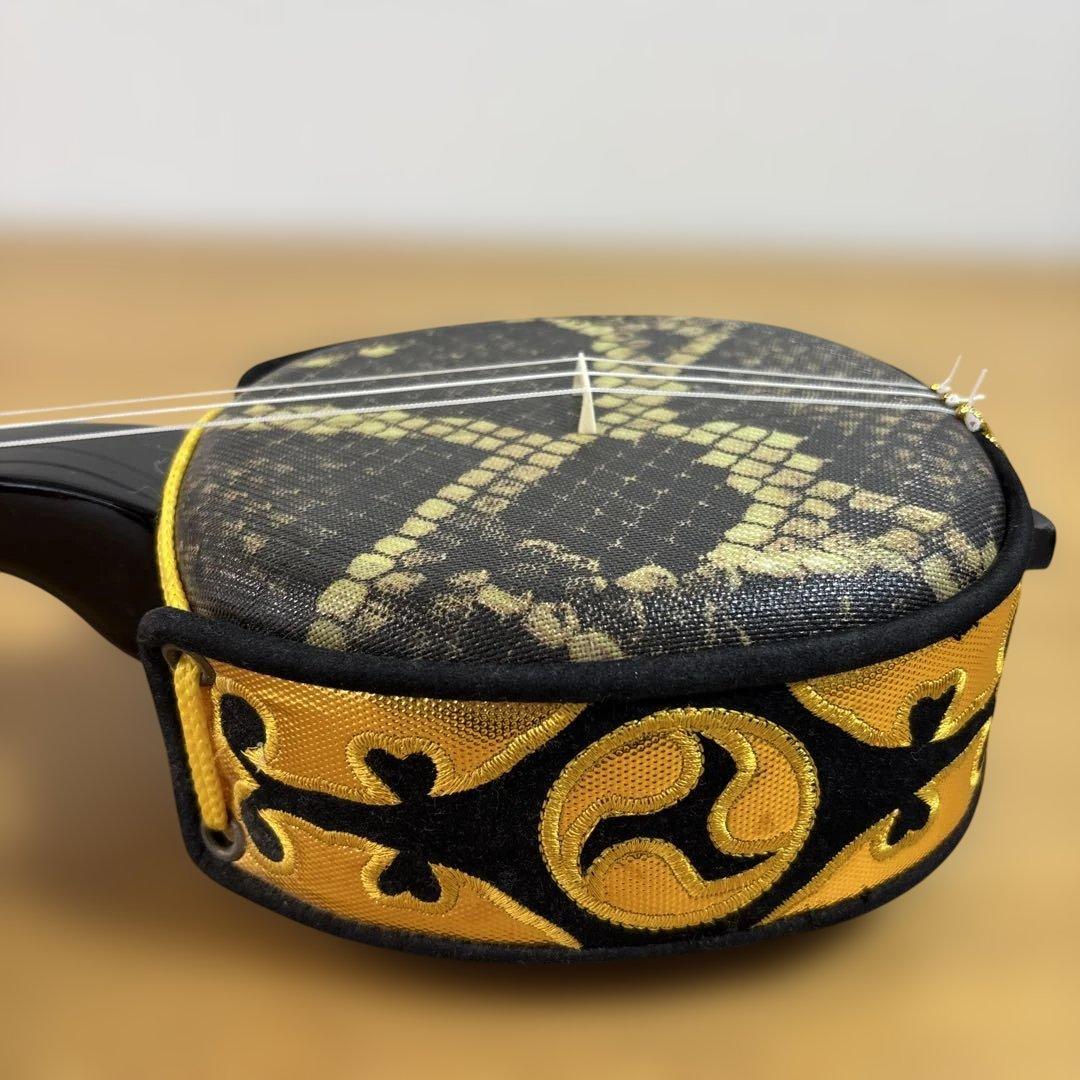 【状態良好】沖縄三線 三味線 人工皮張り　革　蛇　ヘビ　へび　初心者　本体のみ