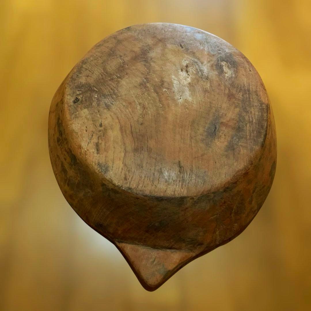 プリミティブ アンティーク ウッドボウル　トレイ　木製　ビンテージ