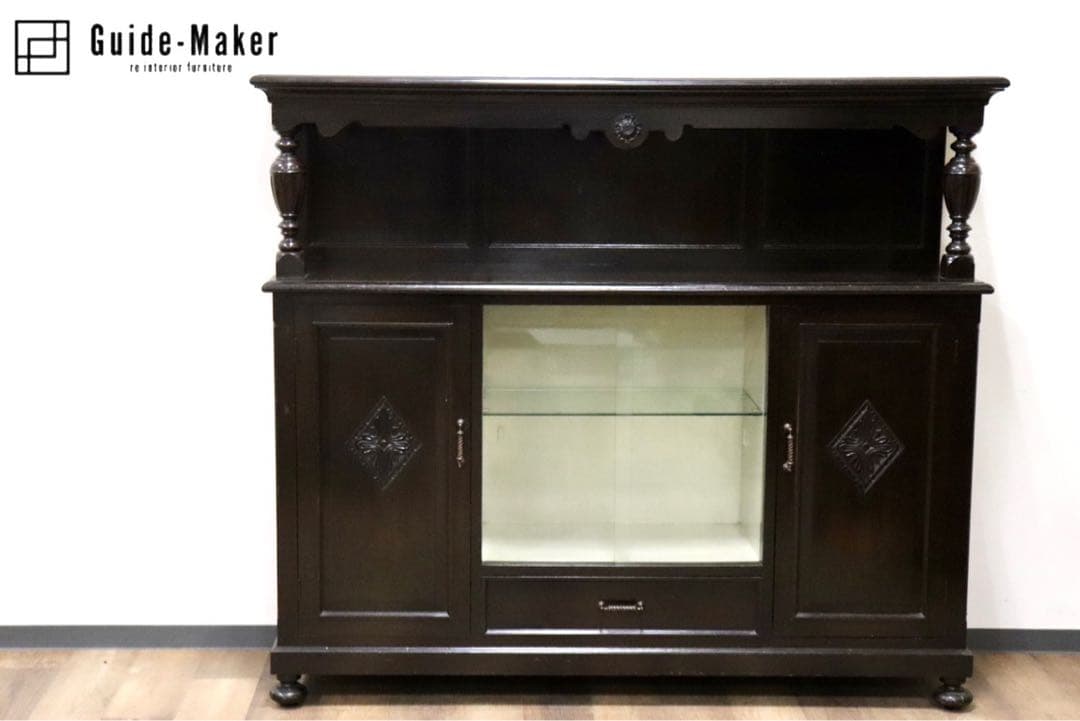 GMGK239○英国 アンティーク サイドボード キャビネット コートカップボー