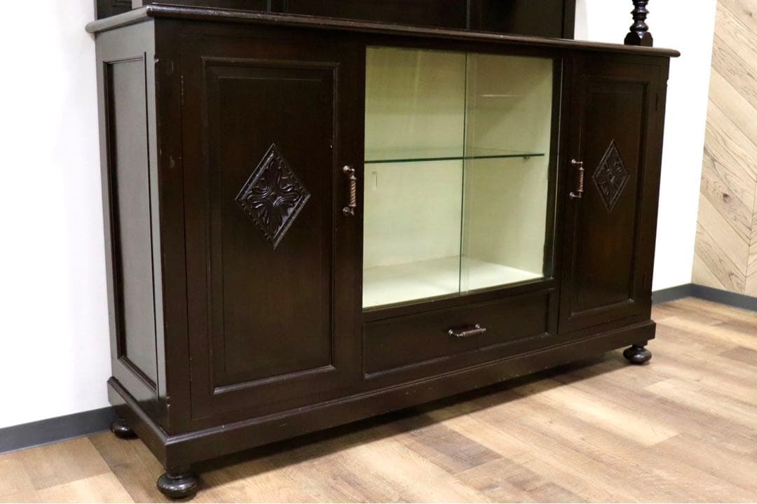 GMGK239○英国 アンティーク サイドボード キャビネット コートカップボー