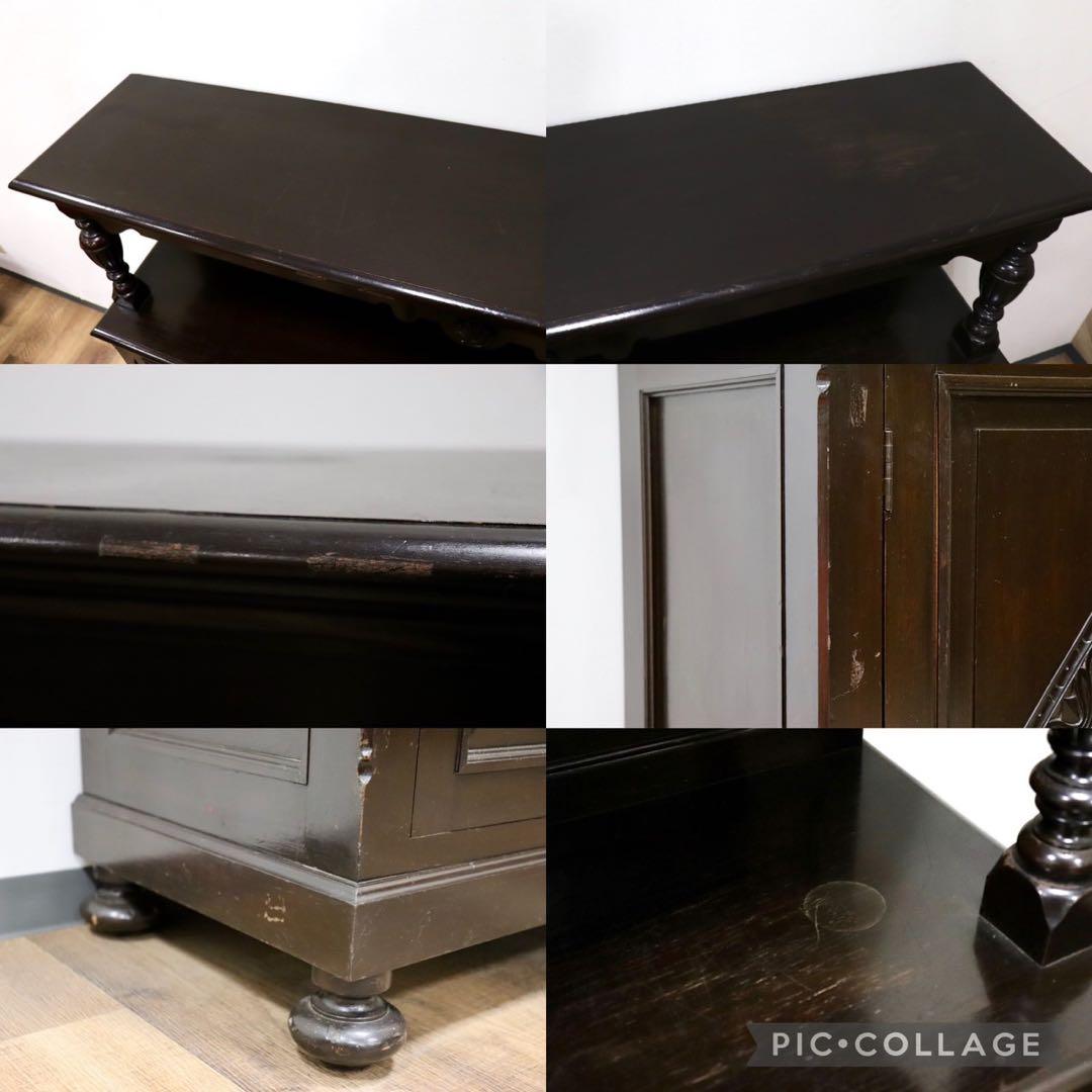 GMGK239○英国 アンティーク サイドボード キャビネット コートカップボー