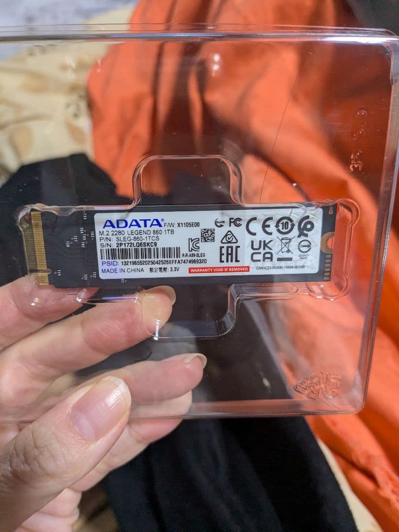 SSD 1TB データ消去済み