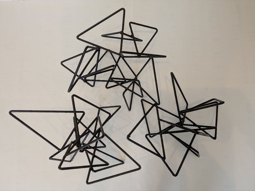 鉄花器オブジェ　3個