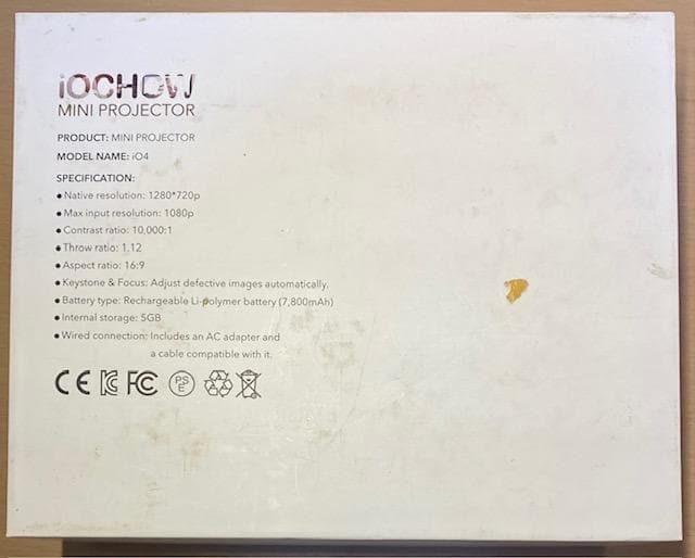 【中古良品】モバイルミニ高輝度ＬＥＤポータブルプロジェクターｉＯ４