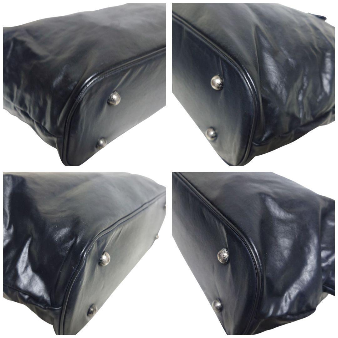 ジャンポールゴルチエ 2way 本革 ダレスバッグ ショルダーバック 黒