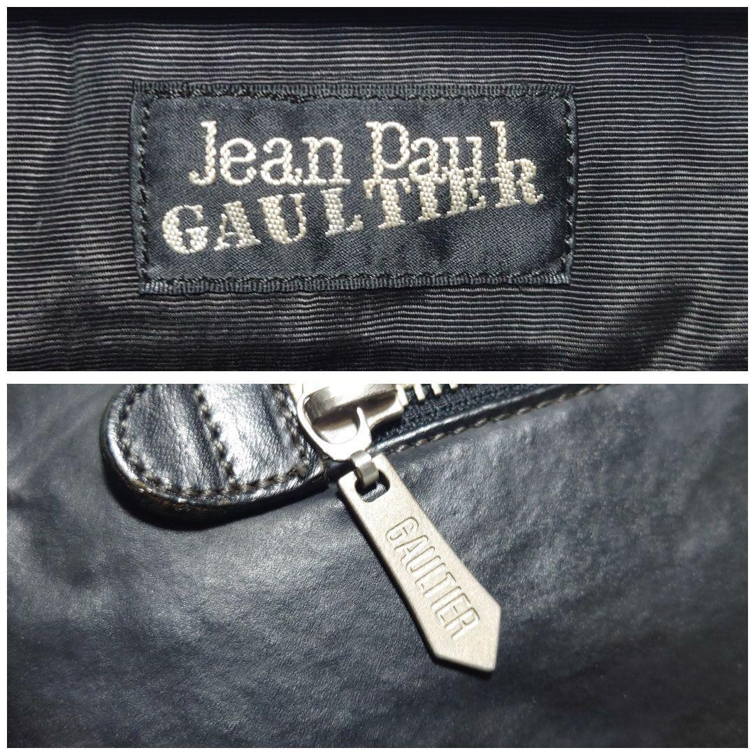 ジャンポールゴルチエ 2way 本革 ダレスバッグ ショルダーバック 黒