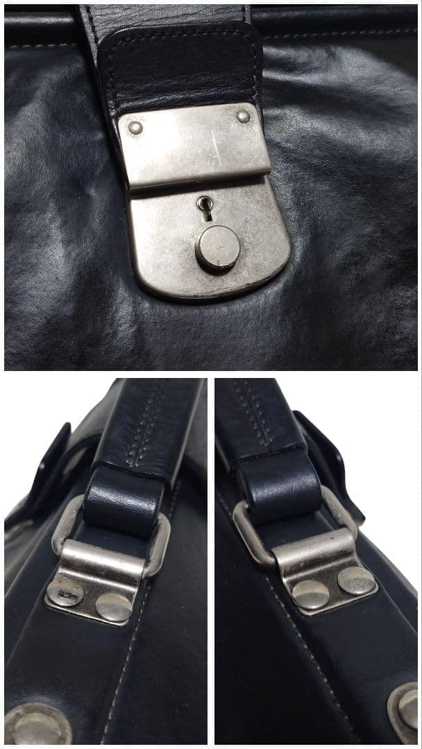 ジャンポールゴルチエ 2way 本革 ダレスバッグ ショルダーバック 黒