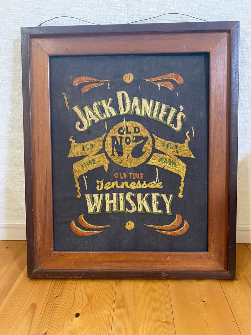 超レア！ビンテージ品！ジャックダニエルの刺繍による額装です！