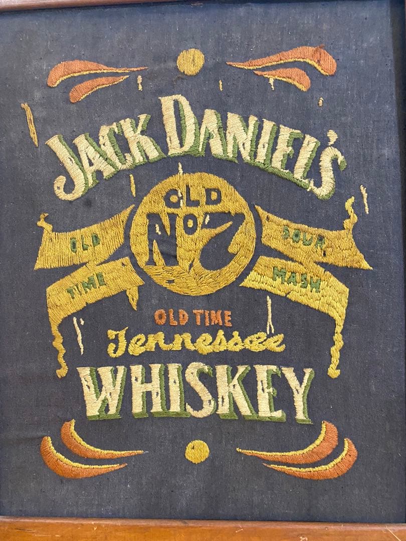 超レア！ビンテージ品！ジャックダニエルの刺繍による額装です！