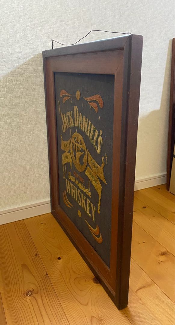 超レア！ビンテージ品！ジャックダニエルの刺繍による額装です！