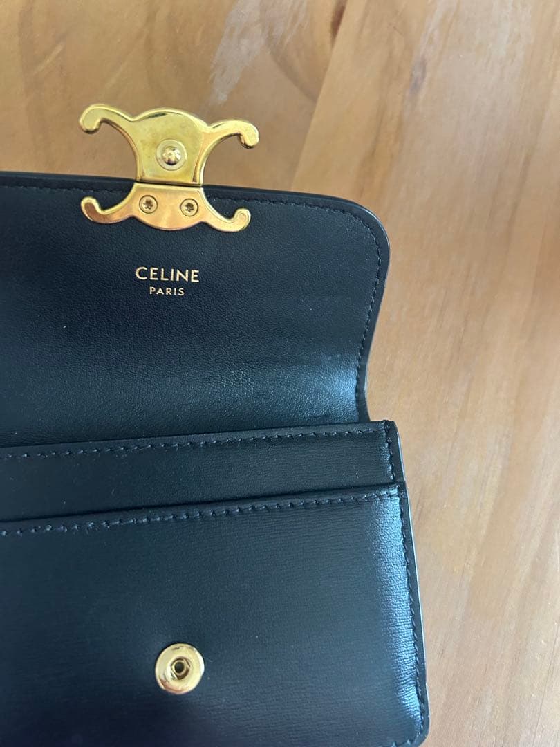CELINE ブラック レザー 名刺入れ