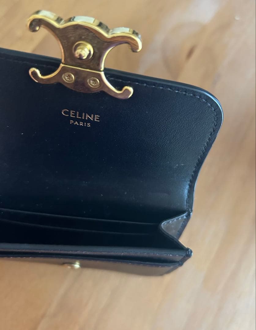 CELINE ブラック レザー 名刺入れ
