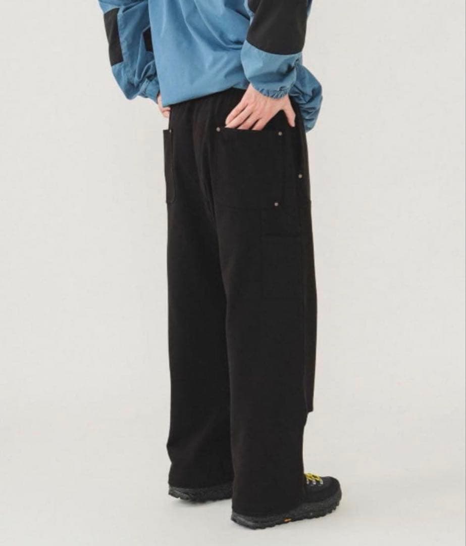 BEAMS ダブルニースウェットパンツ　黒　L