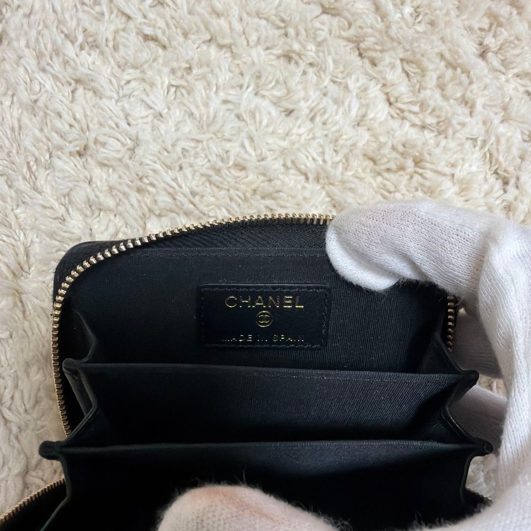 CHANEL シャネル ジップパース CCフィリグリー キャビアスキン