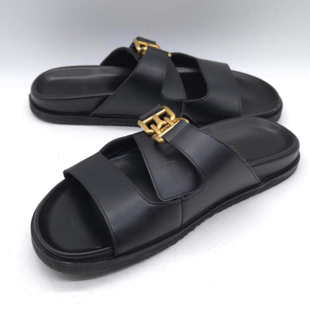 BALLY EMMA FLAT バリー レザー ダブルストラップ サンダル