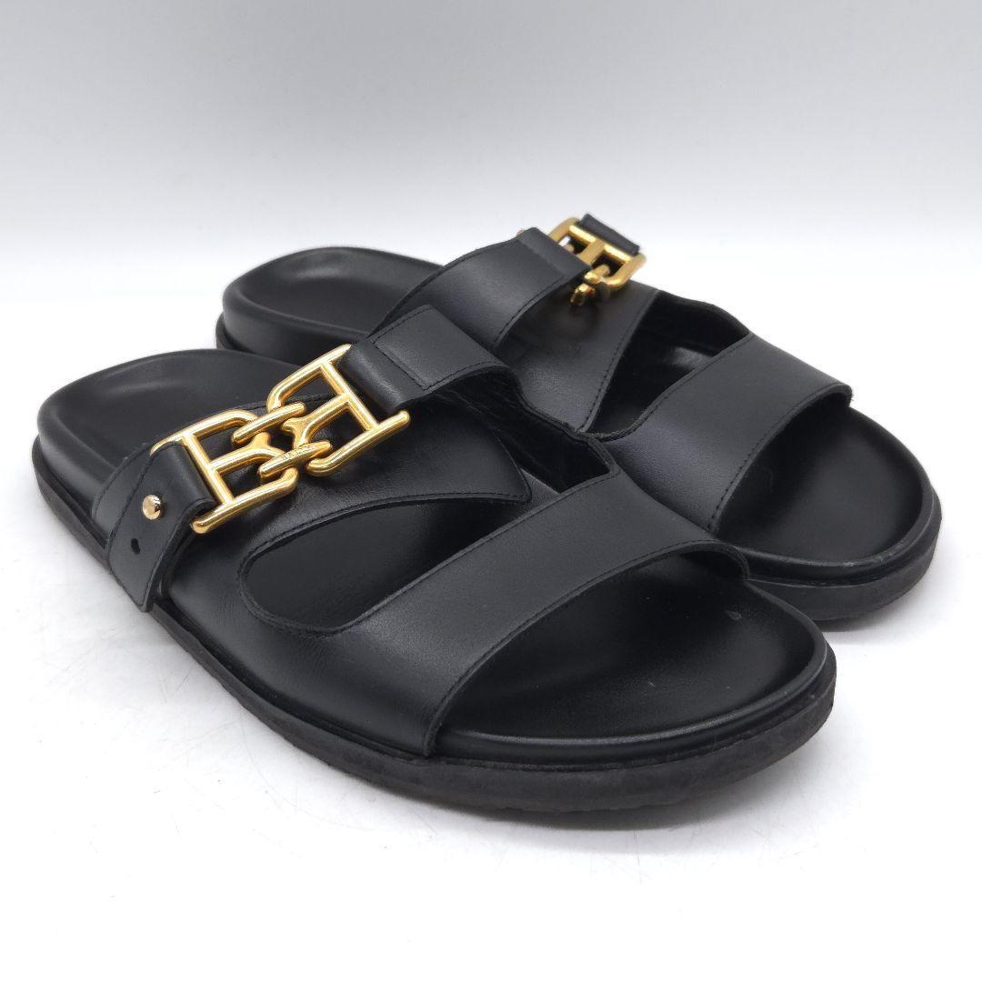 BALLY EMMA FLAT バリー レザー ダブルストラップ サンダル