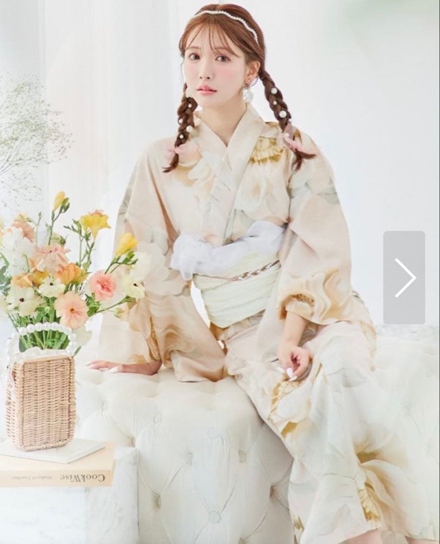 花柄のカジュアル浴衣