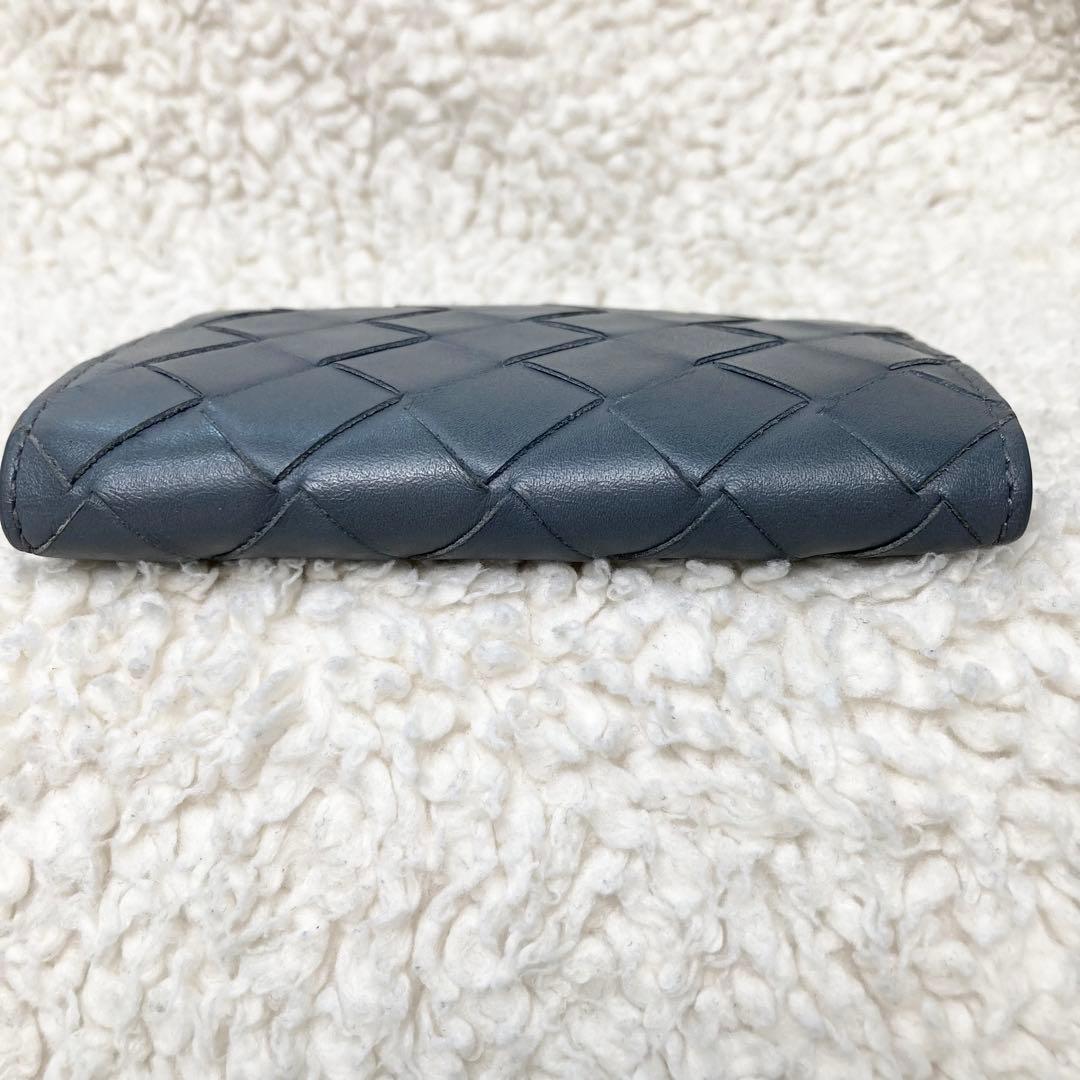 美品BOTTEGA VENETA 6連キーケース マキシイントレチャート グレー