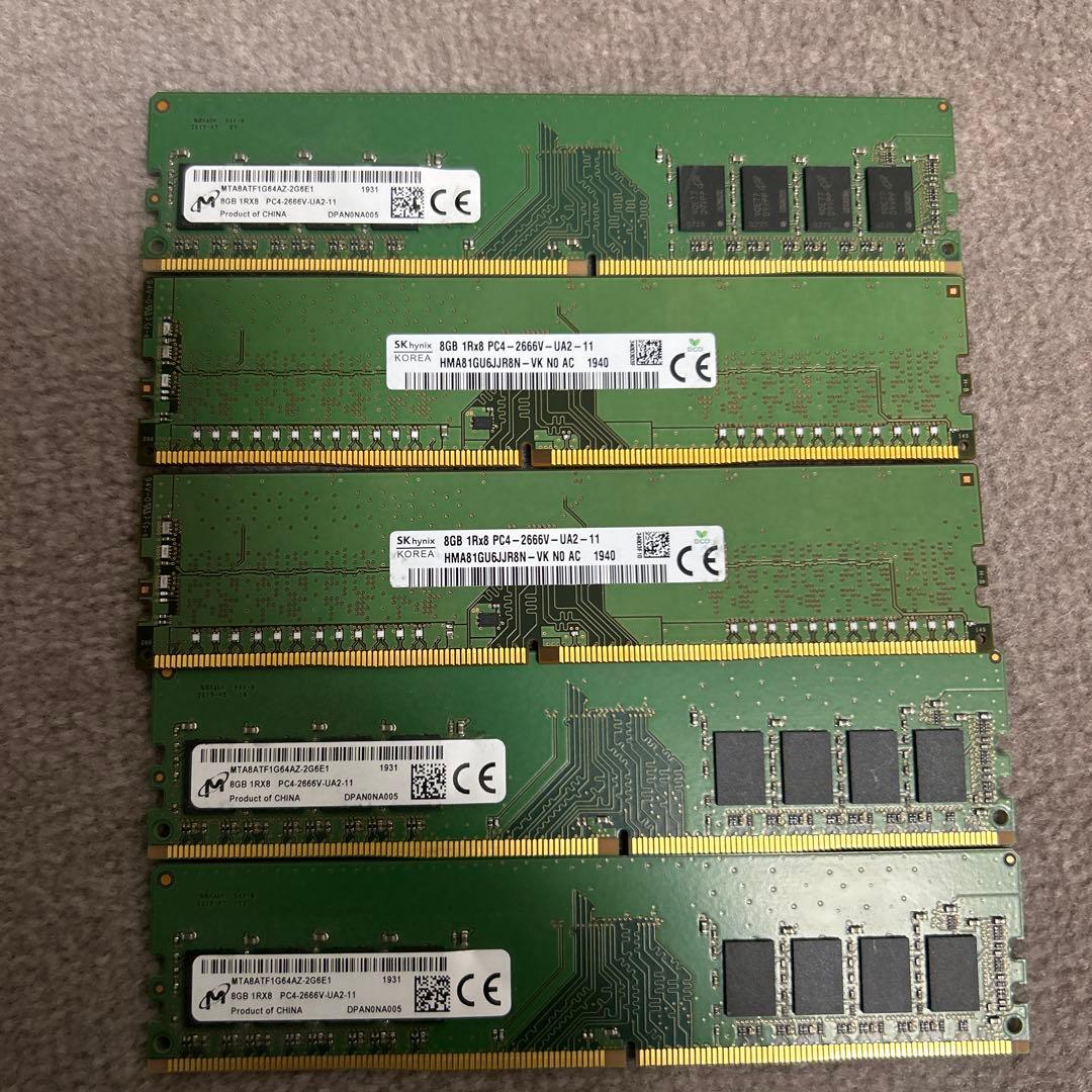 m*o様 DDR4 40GB メモリ 5枚セット