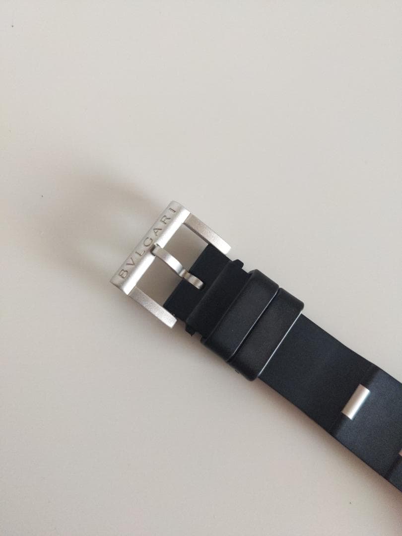 BVLGARI シルバー ブラック 時計 ラバーベルト【人気】【美品】