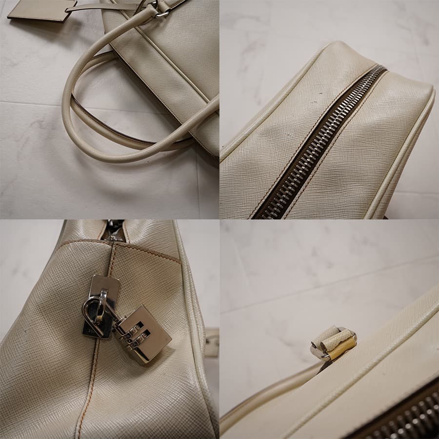 PRADA ビジネスバッグ レザー ホワイト