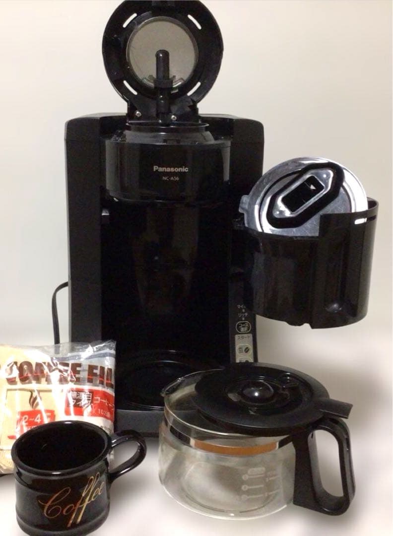 【美品】Panasonic NC-A56 コーヒーメーカー　全自動　マグカップ付