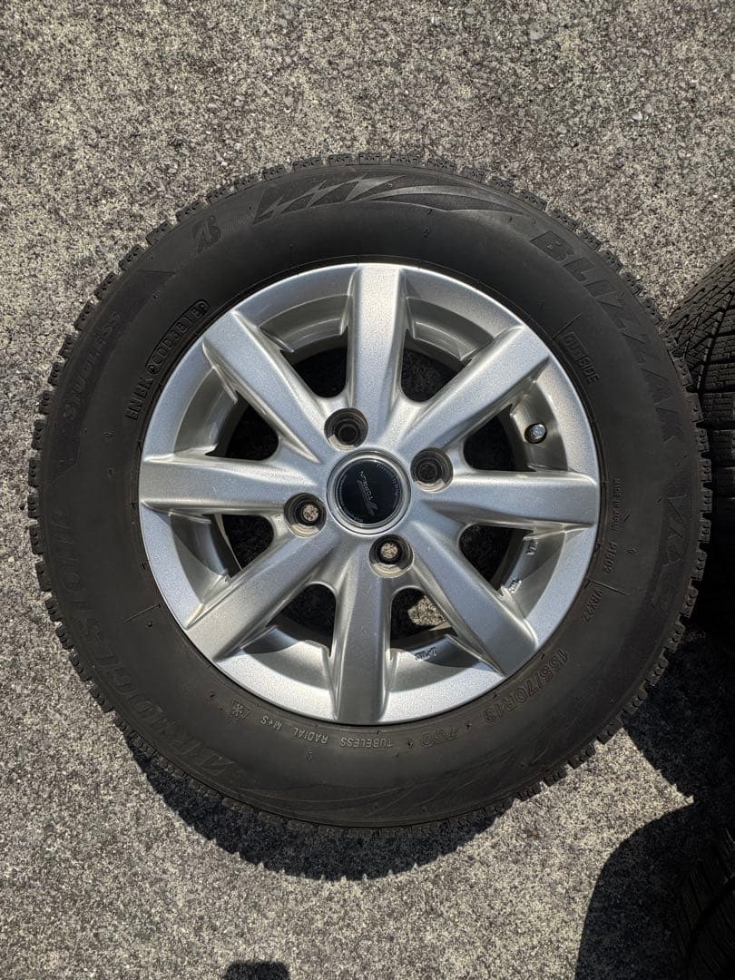 ブリヂストン BLIZZAK 155/70R13 アルミ付4本