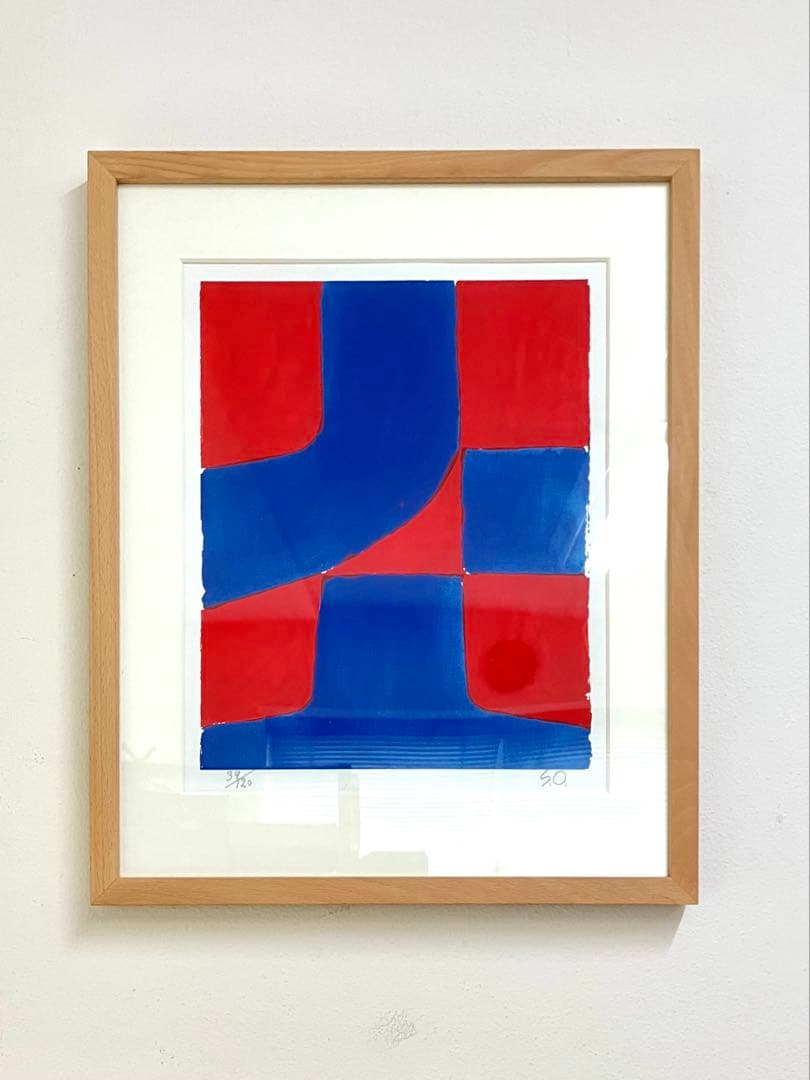 大沢昌助•版画(リトグラフ)(中)額装済