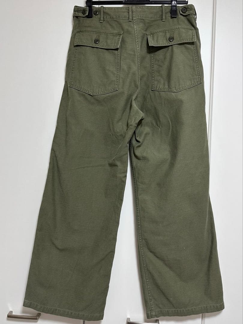 FRAMeWORK ミリタリースラブバックサテンベイカーパンツ