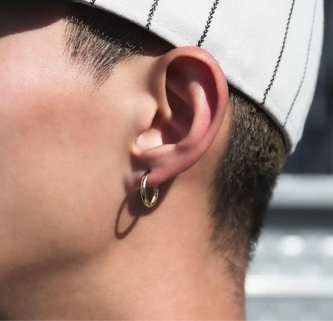 定価の半額！2個セット アバランチ 10Kゴールド フープピアス 15mm