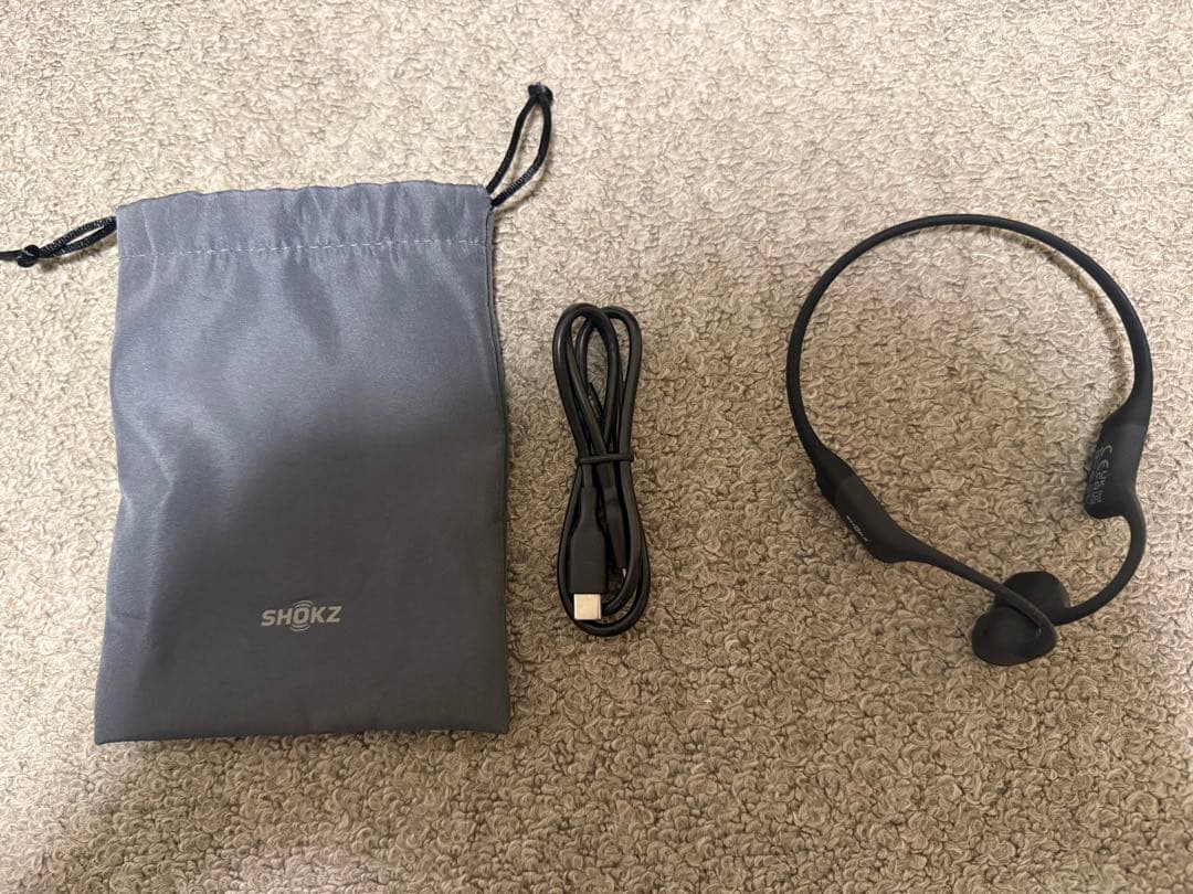 SHOKZ 骨伝導イヤホン ブラック 本体