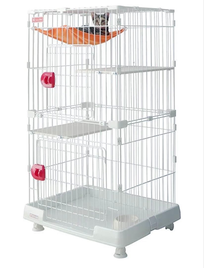 未開封　送料込み　アイリスオオヤマ　キャットケージ 3段構造 ホワイト