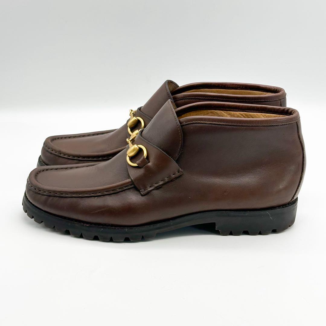 【箱付き】グッチ ホースビット ショートブーツ ローファー レザー シューズ