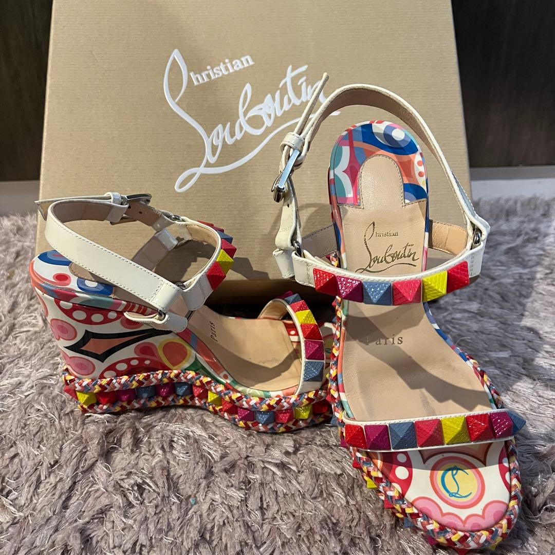 Christian Louboutin ストラップ　サンダルウェッジソール箱あり