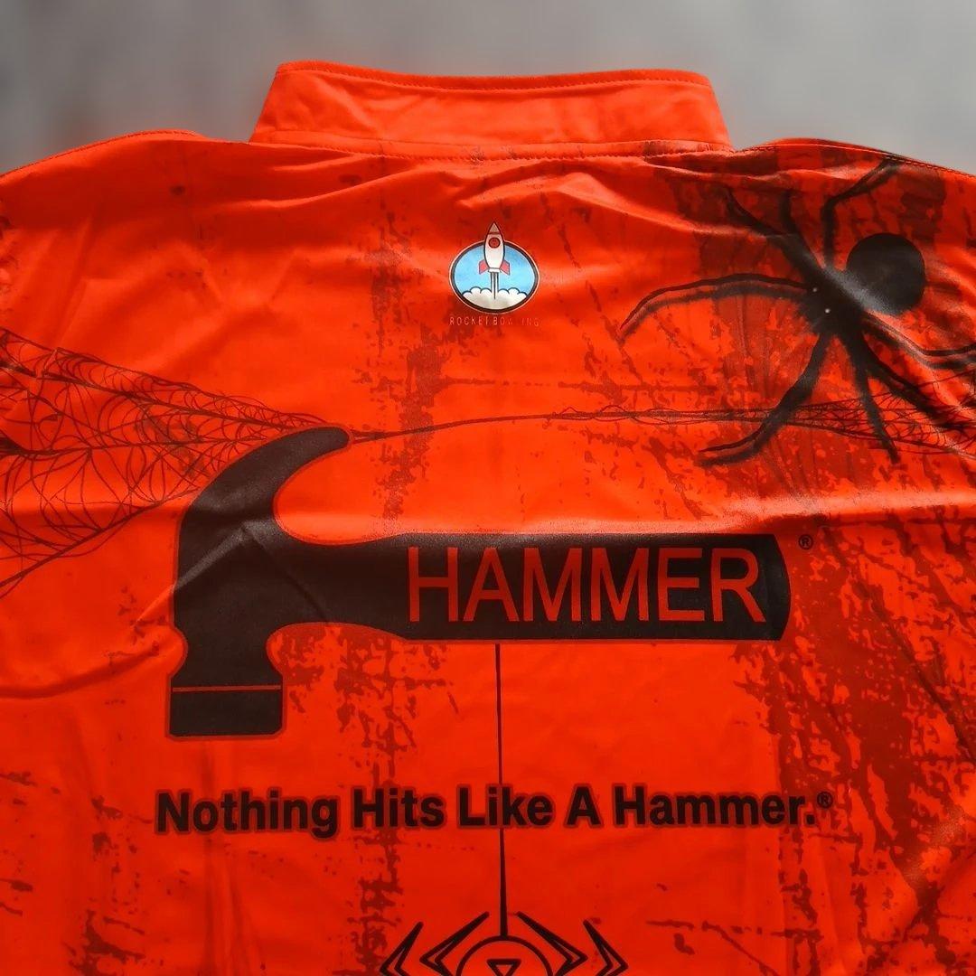 ✨新品✨ボウリングウェア　日本サイズ2XL　ブラックウィドー　ハンマー　レッド