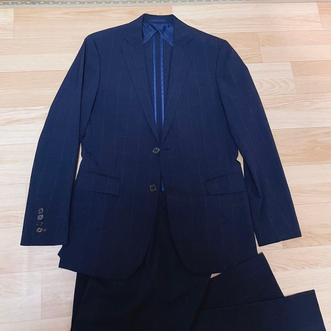 美品　BLACK LABEL CRESTBRIDGE セットアップ ネイビー　L