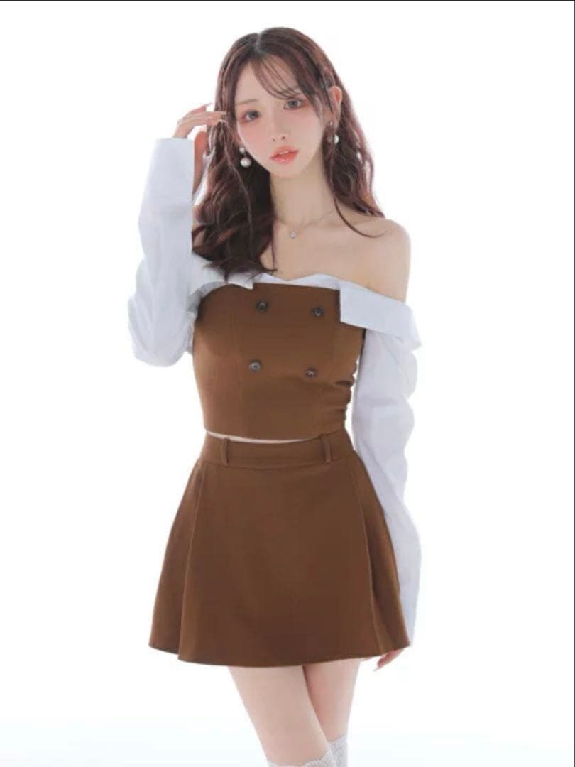 GL4324 XS ローブドフルールグロッシー　長袖　Sugar キャバドレス