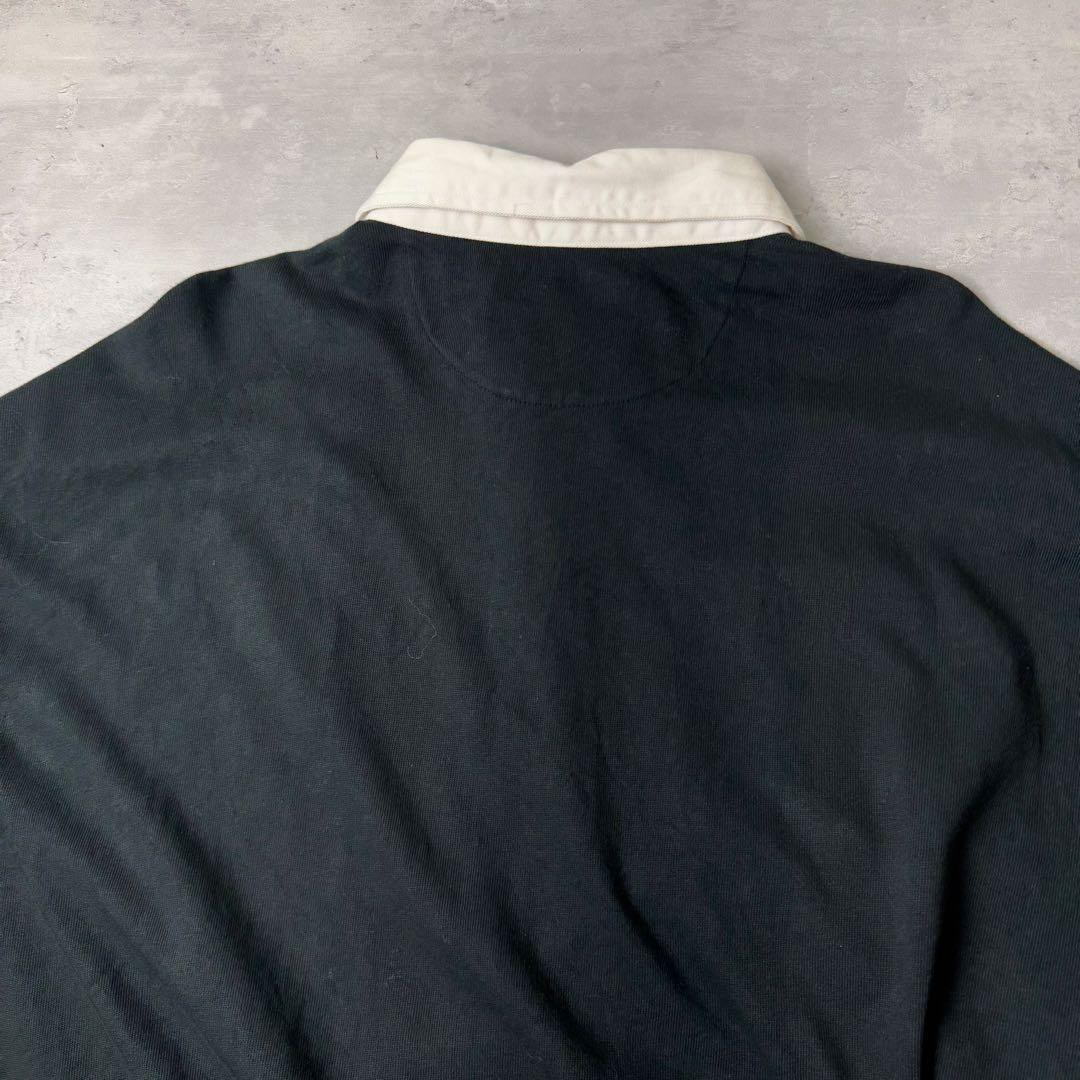 CANTERBURY 刺繍ロゴ ALL BLACKS ラガーシャツ XL 黒