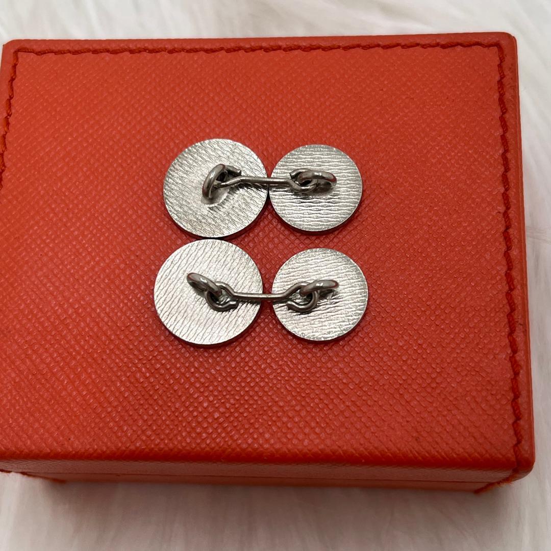 美品✨PRADA カフス カフリンクス プラダ箱付き　ロゴ ビジネス