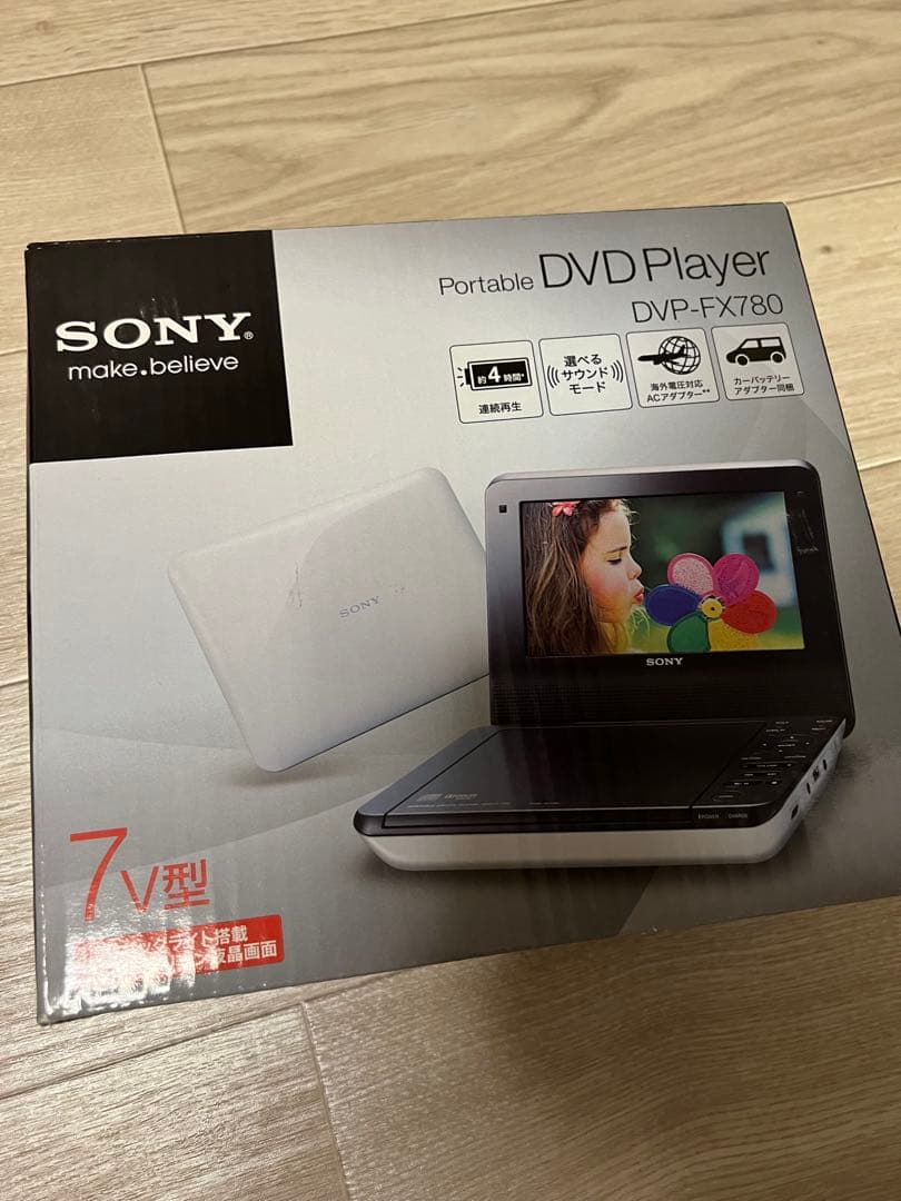 SONY ポータブルDVDプレーヤー DVP-FX780 7V型　新品