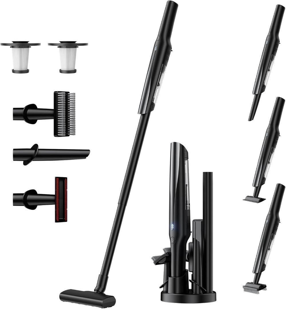 コードレス掃除機 超軽量0.5kg 45000Pa強力吸引 ブラック サイクロン