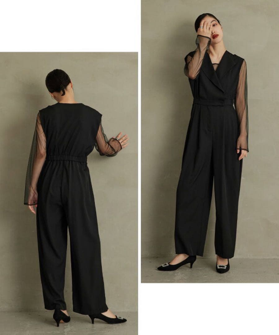 ＊美品＊スタンドアウトカラーオールインパンツ 2点セット パンツドレス