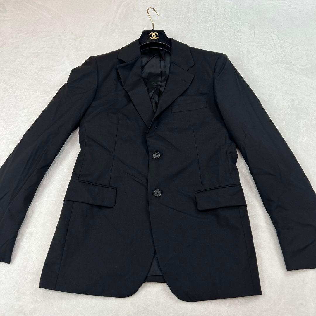 J471 L 48 プラダ シングル イタリア製 ブラック スーツ 上下 メンズ