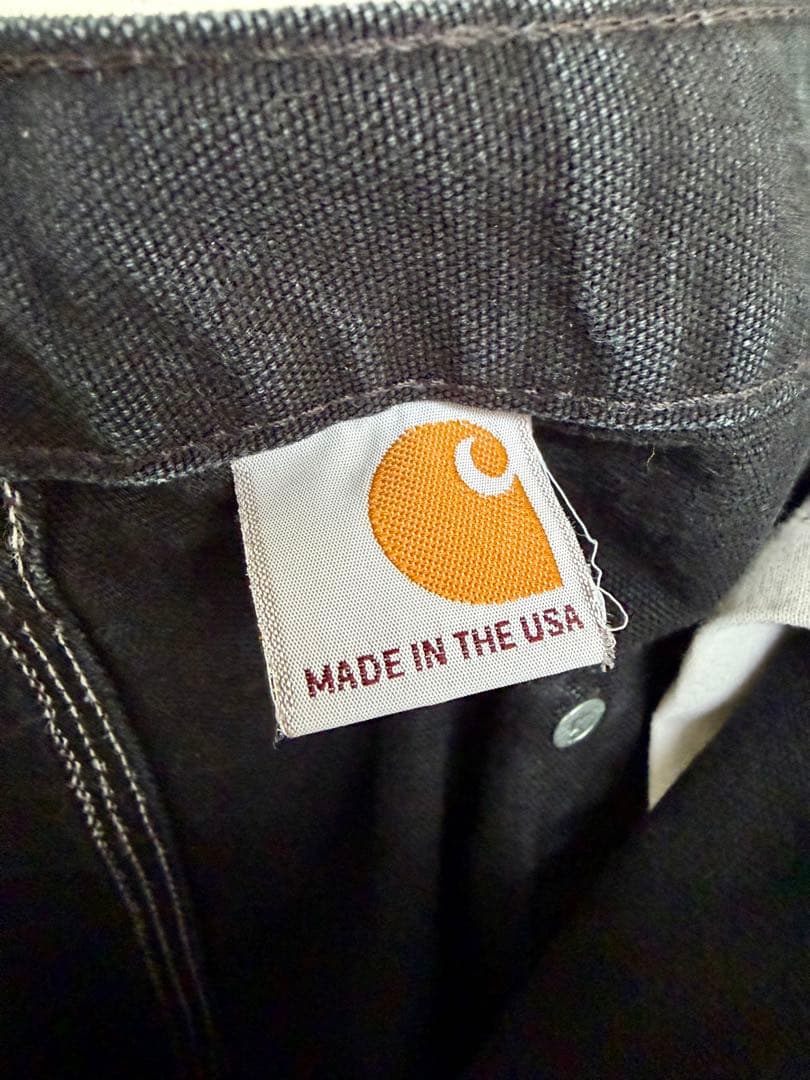 超スペシャル 40X34 W40 カーハート ダブルニー パンツ ブラック 黒