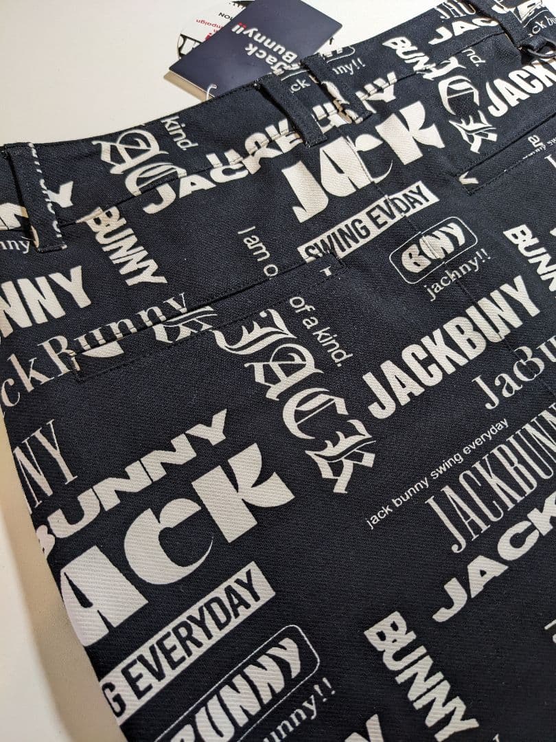 新品未使用タグ付き★JACKBUNNY ロゴプリント ブラックスカート　人気