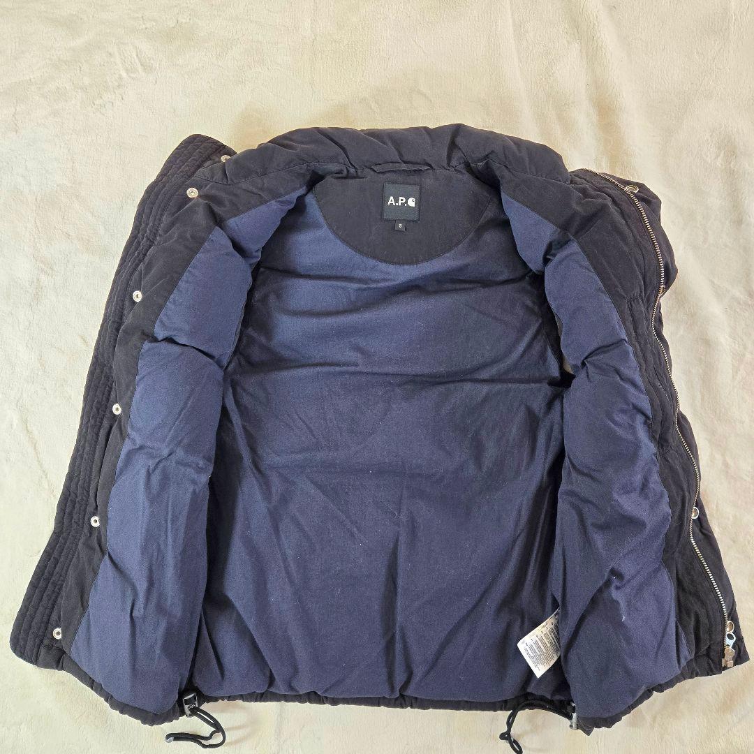 A.P.C. Carharttコラボ ダウンベスト S　メンズ　希少　黒